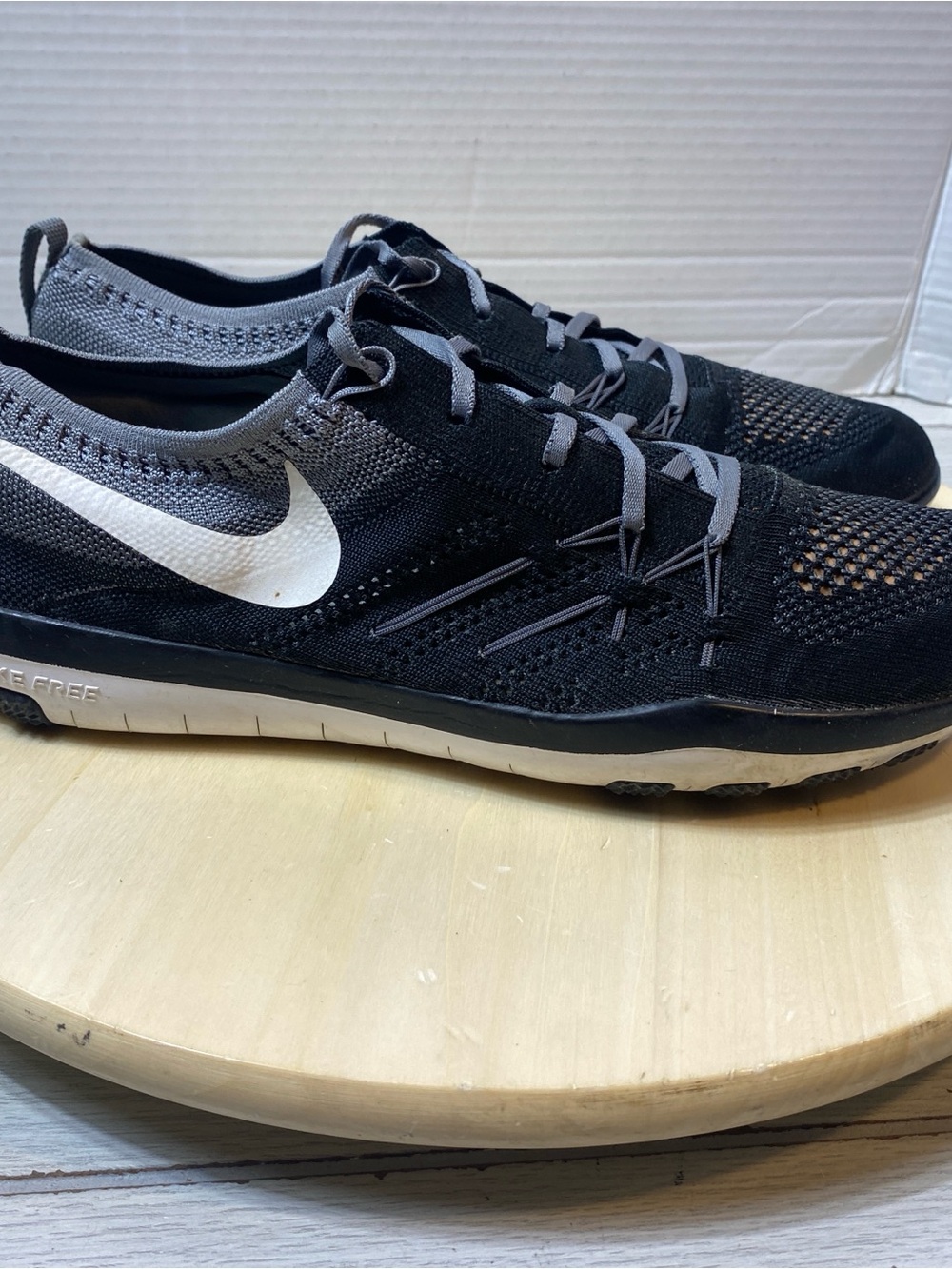 Nike Free Focus Flyknit Black Grey Women's Running Shoes Size 11 844817-001